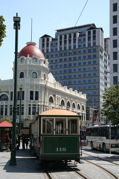 Christchurch and a Tram.