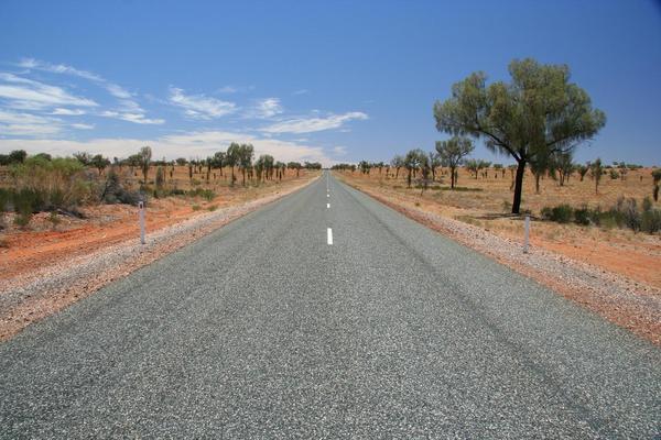 Typical roads around Alice Springs.