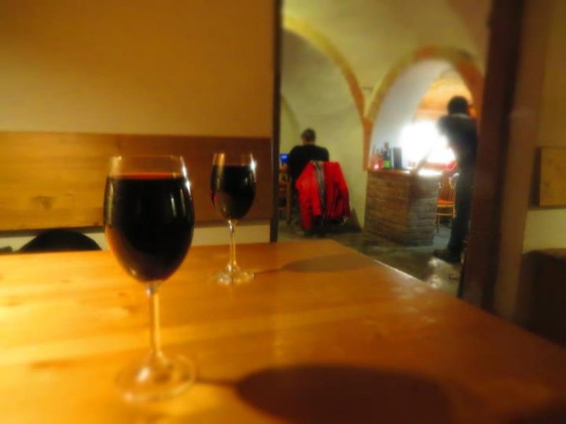 Wine in a Underground Wine Bar!