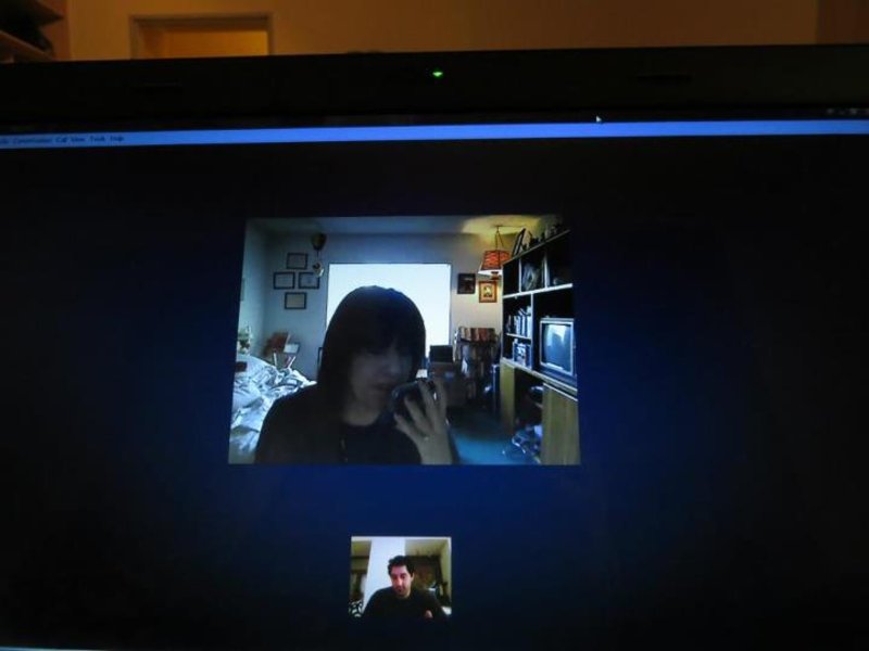 Skypeing with Mom on her Birthday with Kevin!