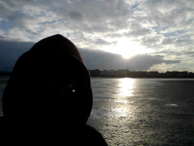 Sunset as I stand in Dublin Bay!