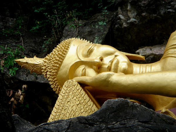 Sleeping Buddha, That Phu si, Luang Prabang