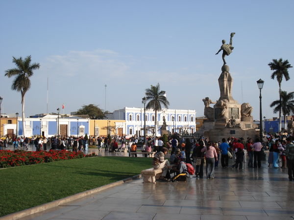 The Main Plaza in Trujillo...