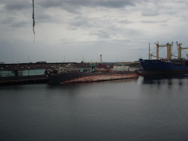 Second view of the sunken ship