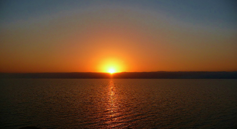 SUNSET OVER THE DEAD SEA