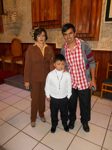 Jose's grandmother, Jose and Braulio