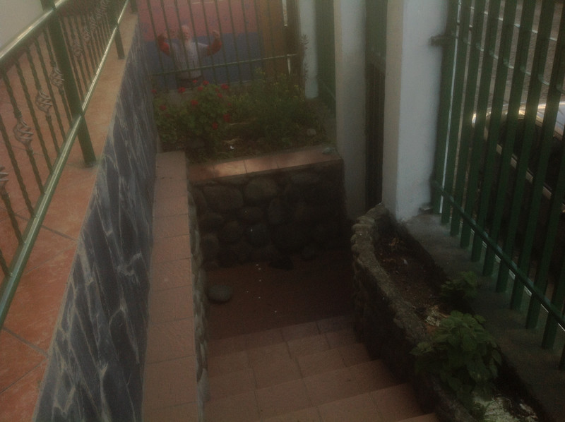 Stairs from entry gate