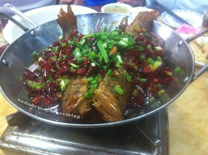 Braised fish with chili peppers