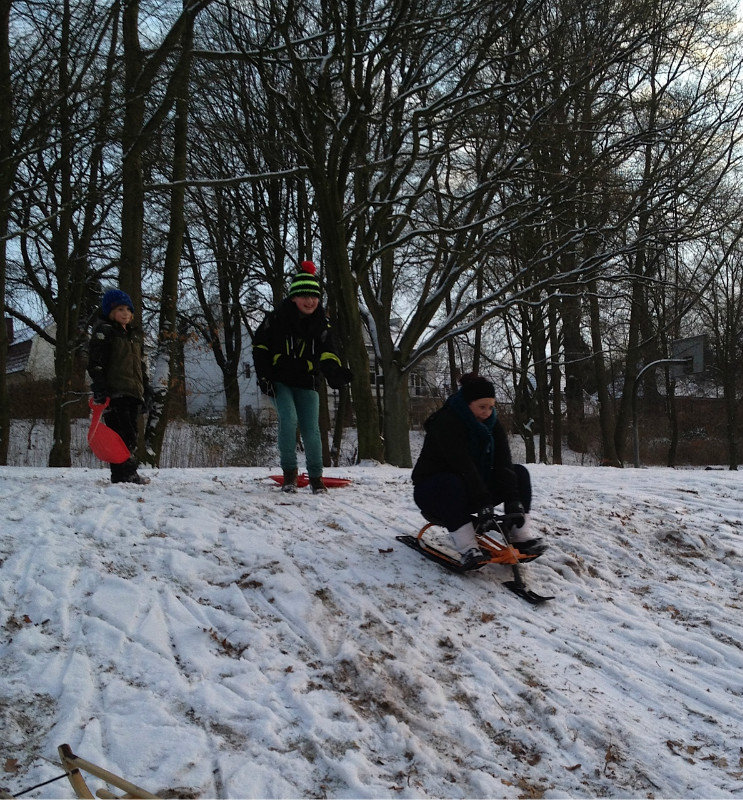 Sledding in Hamburg (Claudia, Janne, Lassa, Joshua) 004