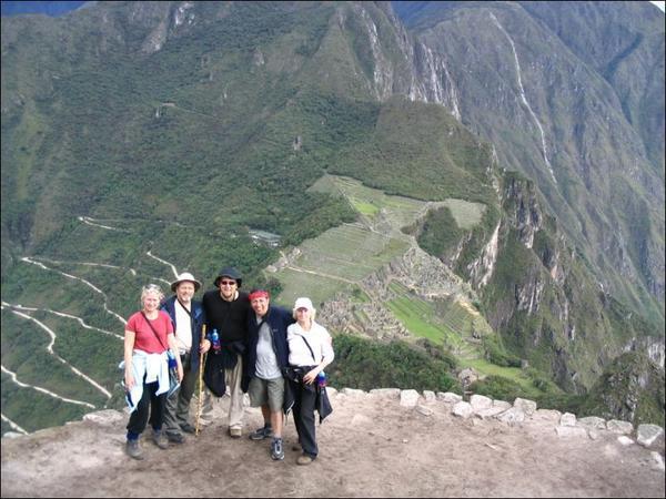 Group of us on Climb up Huayna Picchu