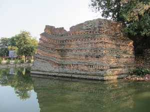 Part of the old city wall in Chiang Mai