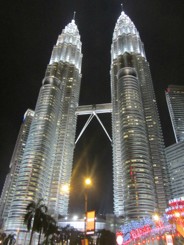 Petronas Towers lit up