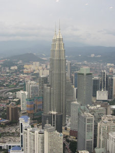 Petronas Towers viewed from KL Tower
