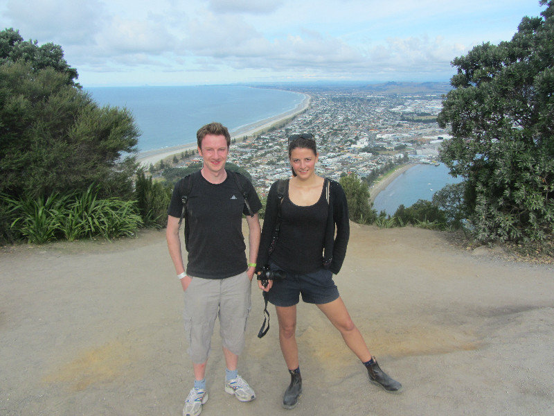 With Luca on Mount Maunganui