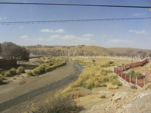 On the right, Argentina. On the left, Bolivia