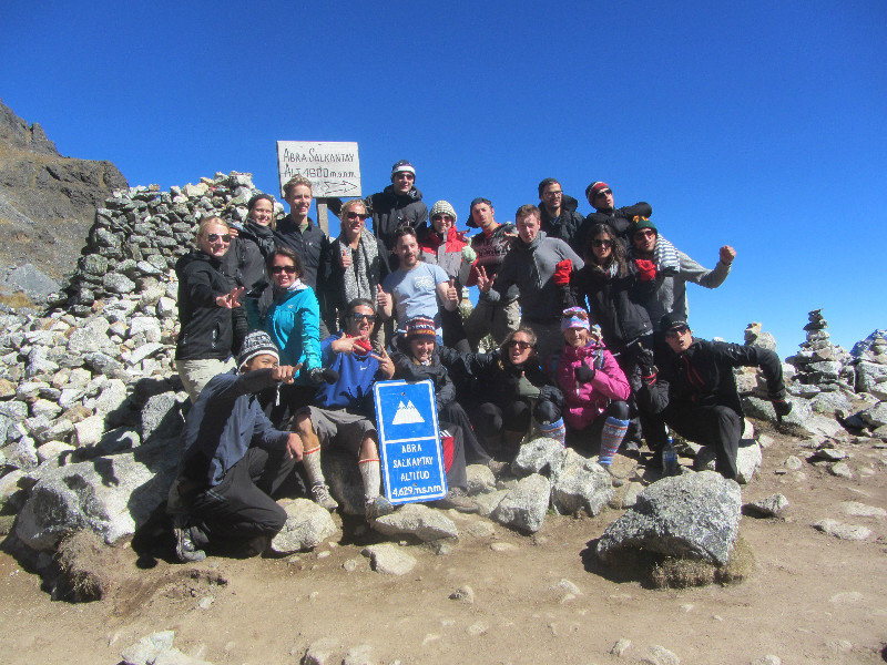 "Team Awesome" at the highest point of the trail