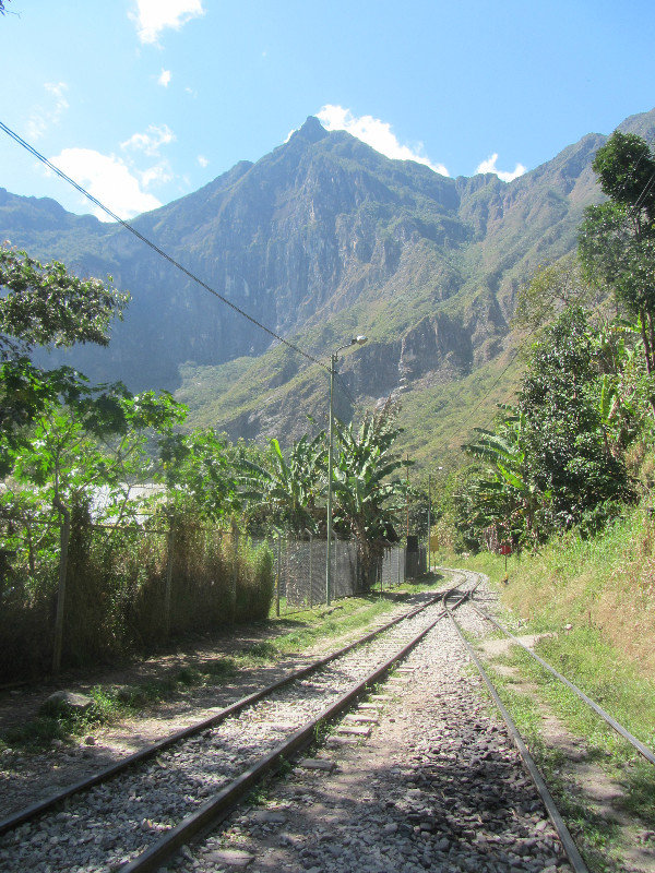 The train line to Aguas Calientes
