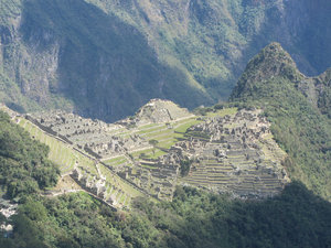 Machu Picchu - looking down from the Sun Gate