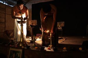 A trick of the light before the Kathakali