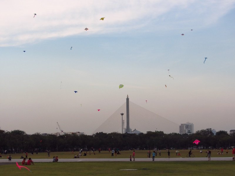 Bangkok park and kites