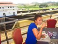 Scoffing it at the Panama Canal