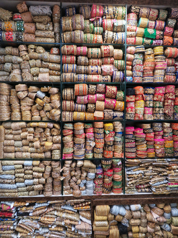 Gorgeous braid for sale in a Laad Bazaar shop