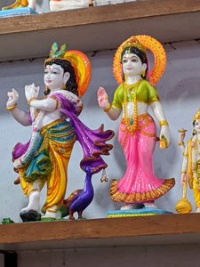 Hindu figurines for sale in a shop near Birla Mandir Temple