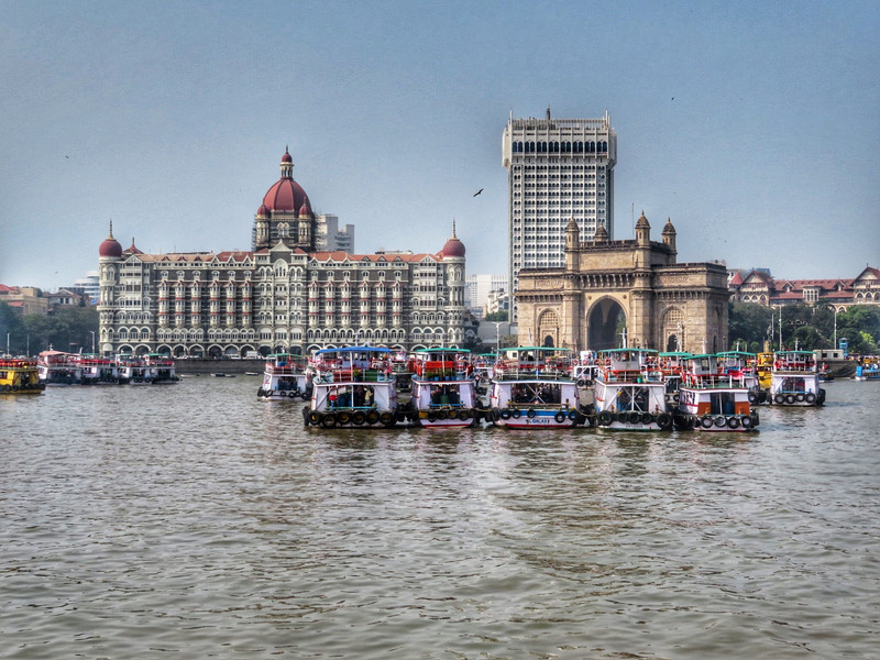 The Taj Palace Hotel & The Gateway of India from the ferry