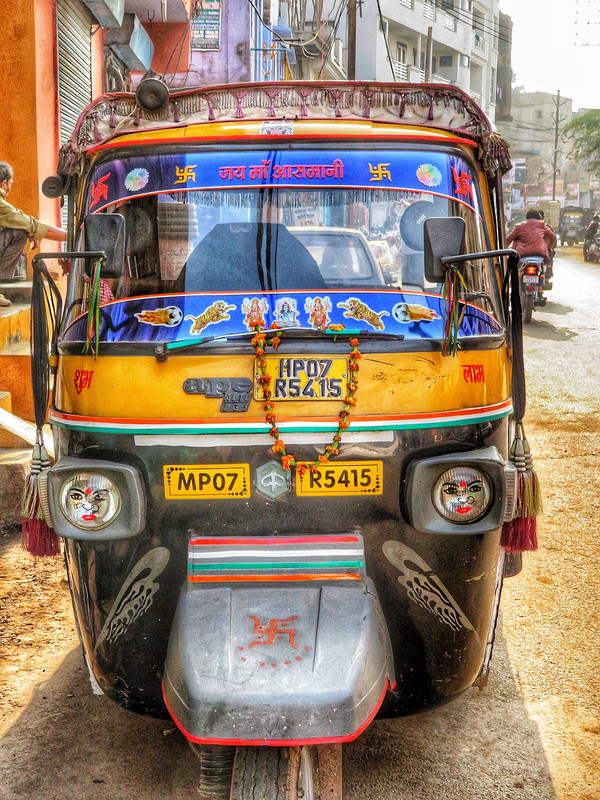 An auto rickshaw