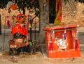 Tiny Hindu shrine under a tree in Gwalior Fort