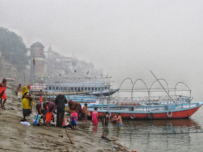 Assi Ghat on a foggy afternoon