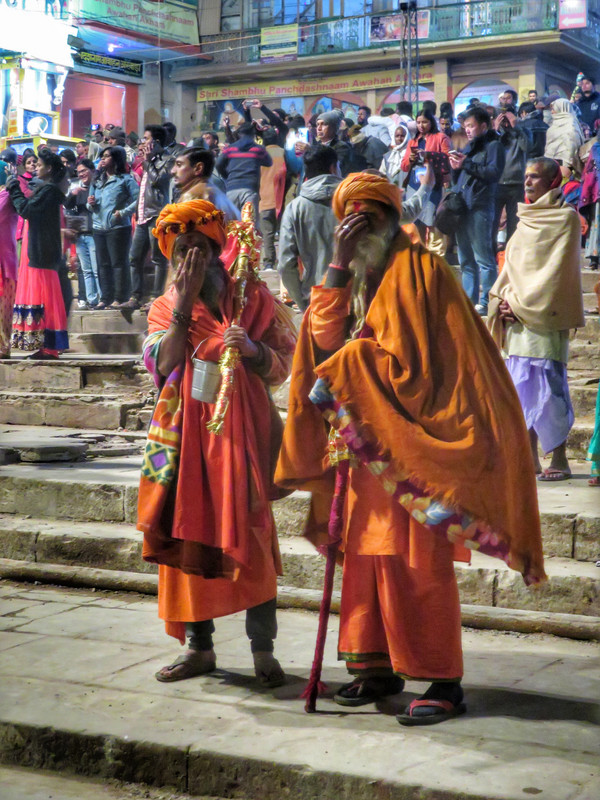 Two old men at the main ghat