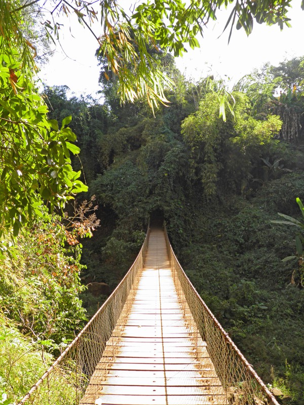 The Suspension Bridge at Kinchaan Waterfalls