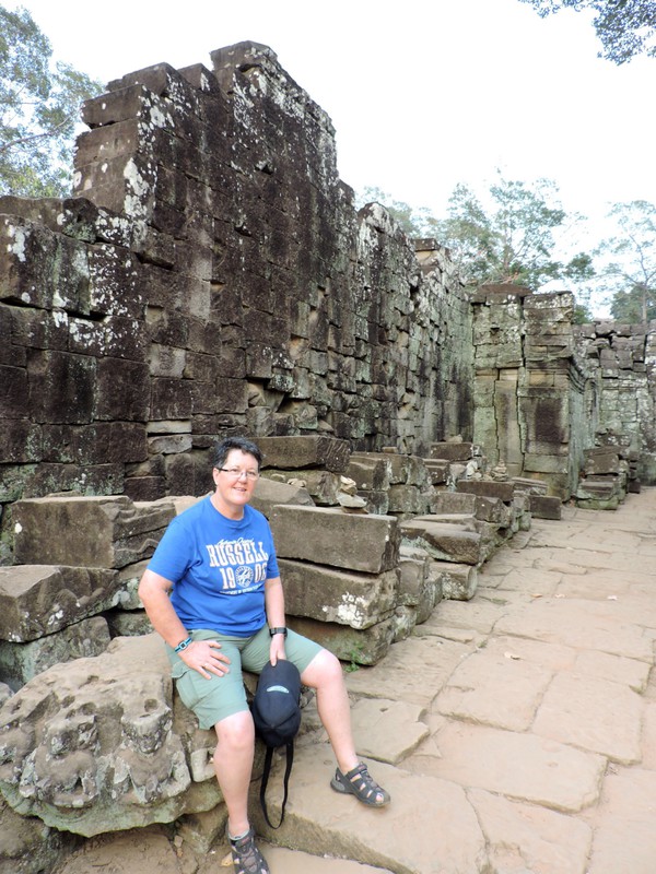 Carolyn at Bayon Temple, Angkor Wat