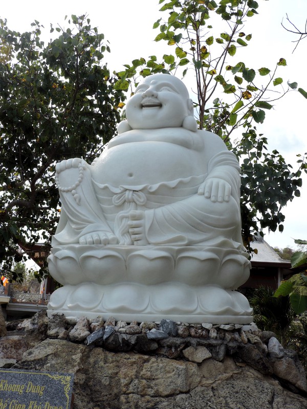 White Marble Happy Buddha
