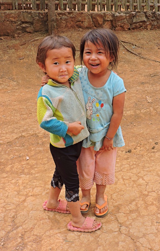 Happy kids in the Khmu Village