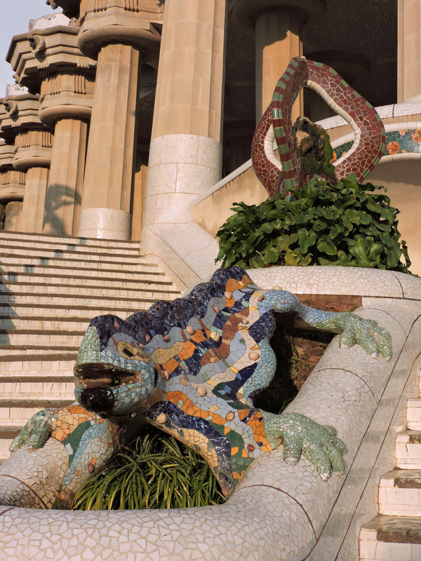 Park Guell - The Famous Dragon/Lizard Fountain