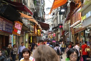 Busy streets of Macau