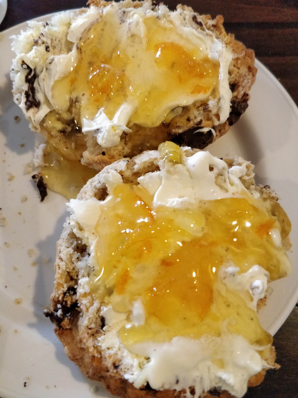 Clotted cream and marmalade a nice touch