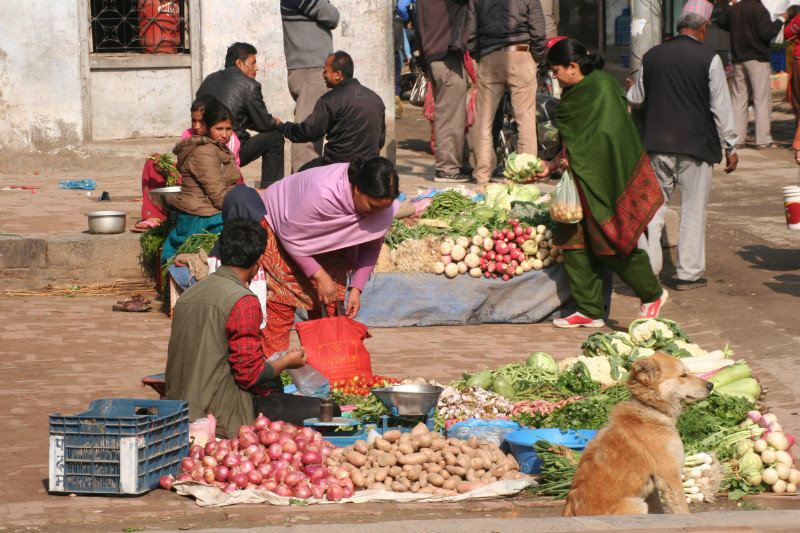 Street veg market