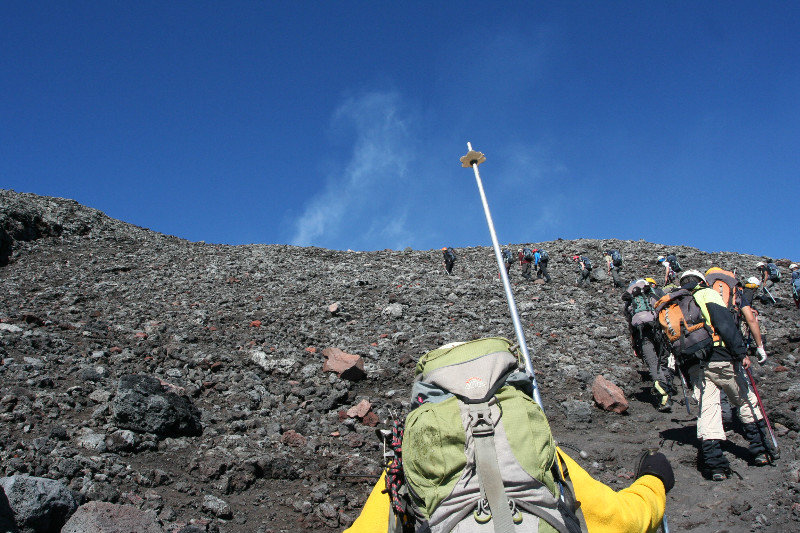 First glimpse of the gas from the Volcano