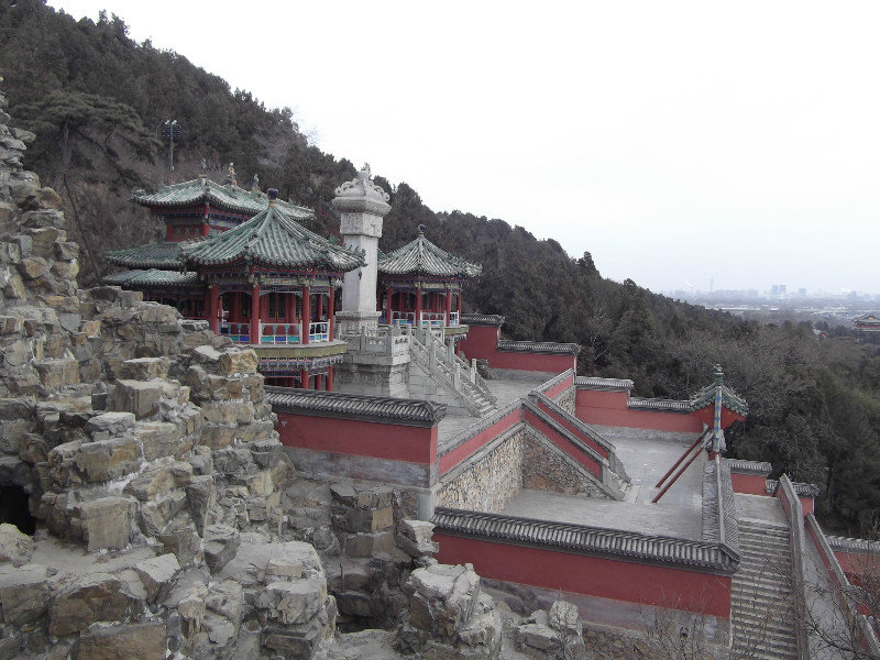 Wonderful buildings in the rock at the summer palace