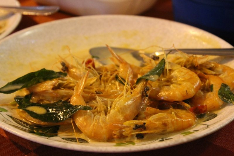 Prawns with butter and chilli