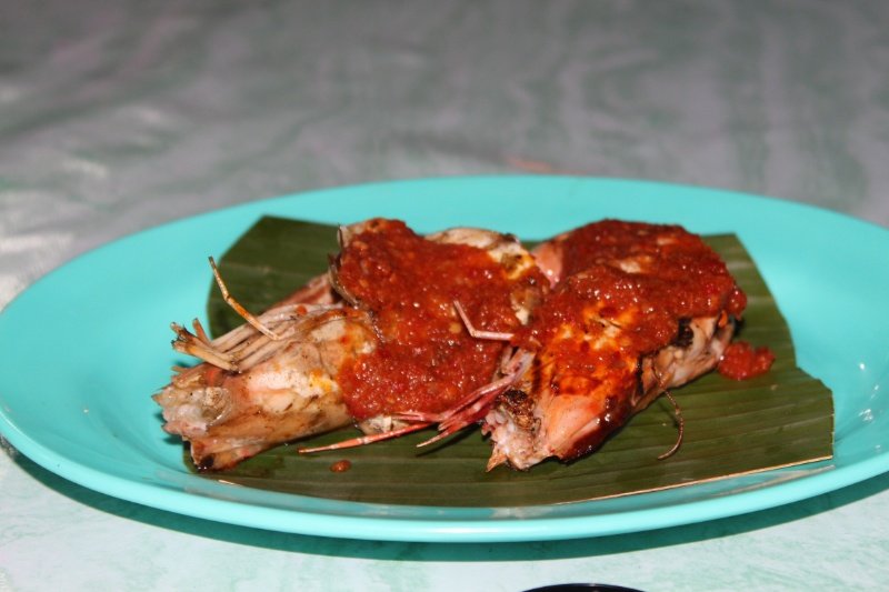BBQ prawn with sambal