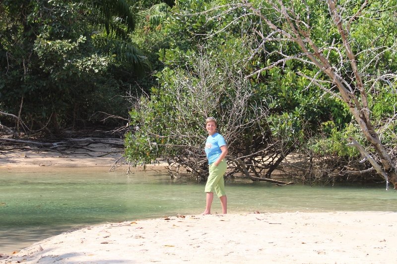 Becky on Datai beach