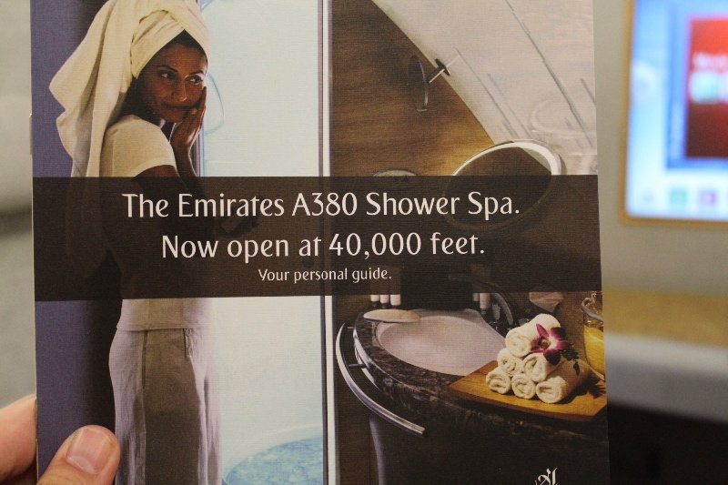 Yes a shower on board at 40,000 feet