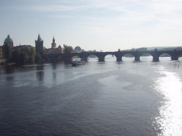 looking out to charles bridge
