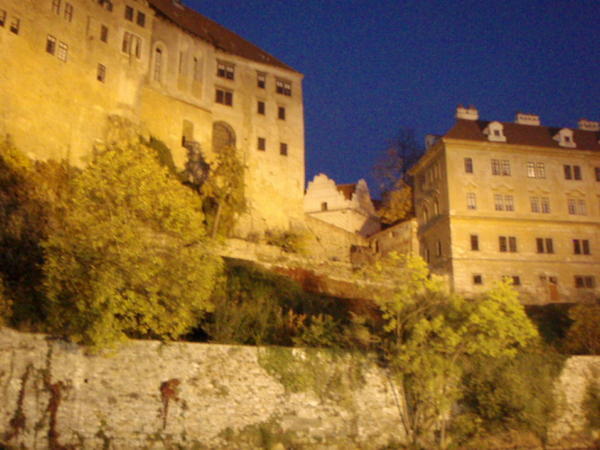 night view of the castle quarters
