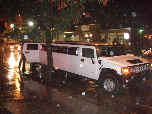 arriving at the frat party... no not our taxi :(