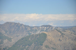 Himalayas visible in distance